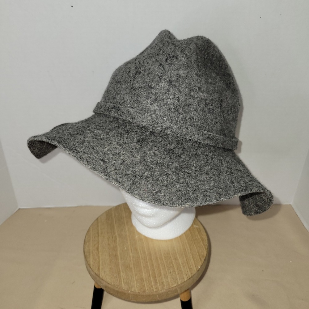 San Francisco Hat Co. Gray Wool Felt Womens Fedora Hat One Size Made in USA‎